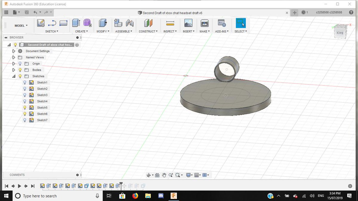 NickAGBruce's tweet photo. Been working on the 2nd draft of the #Xbox Modded Chat Headset cover with new changes to the model and more precise measurements to fit the existing headset better. I'm leaning towards a single object instead of 2 separate objects to print. π #CochlearHeadset #accessibility https://t.co/apyNhA1m8B
