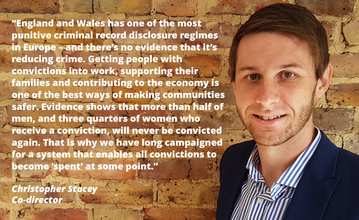 unlockcharity's tweet photo. Unlock very much welcomes & supports today’s announcement by the Justice Secretary to make changes to the Rehabilitation of Offenders Act 1974. This is something we have long-campaigned for. Read full comment from co-director @chrisstacey here: https://t.co/vQp8DucTS8 #roareform https://t.co/OHkWuBPTdA