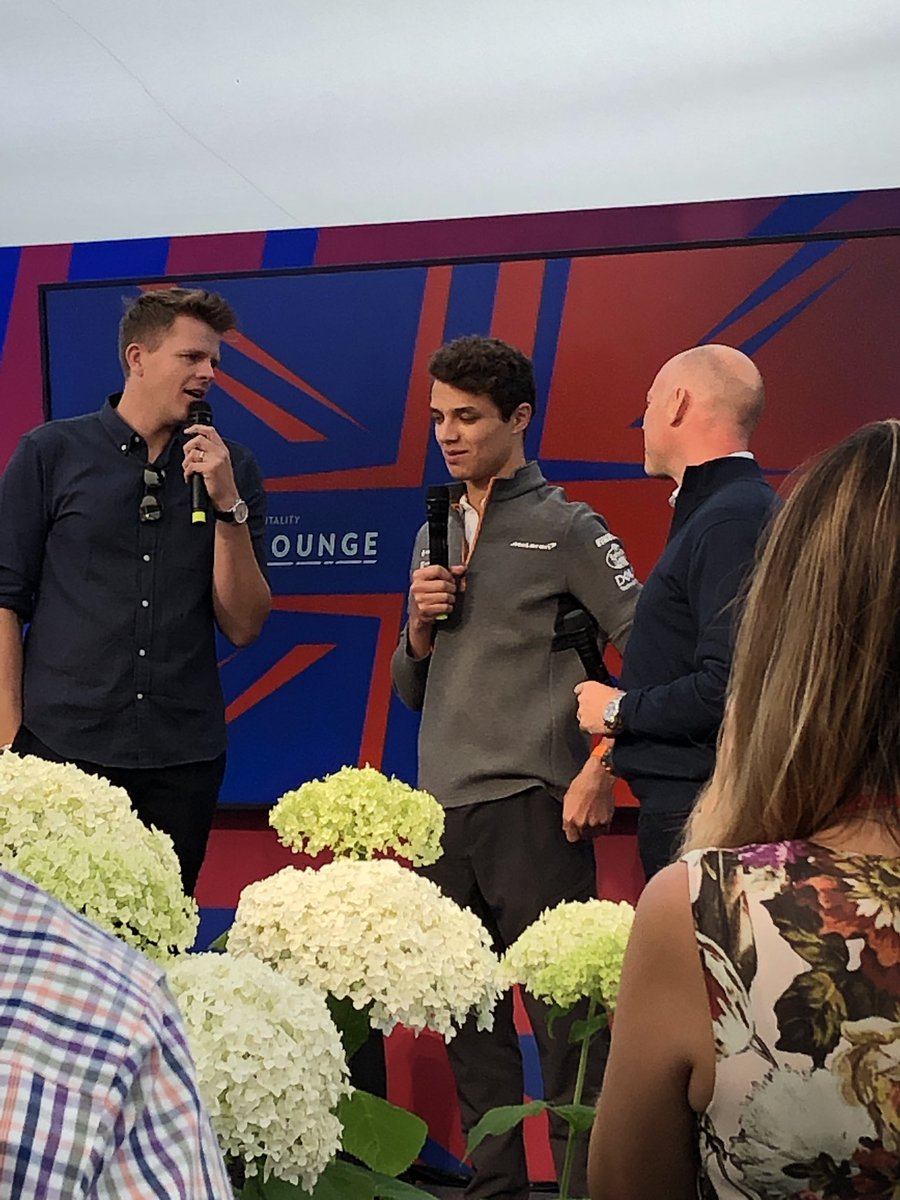 tracysharpe71's tweet photo. #landonorris #clairewilliams #georgerussell #driverslounge #f1silverstone #fantasticday https://t.co/uOVAcAJqzf