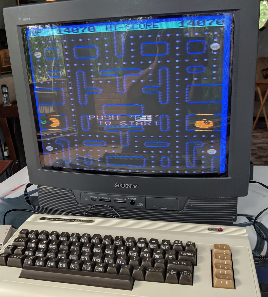 danjmcs's tweet photo. Amazing how good the games were on the #Vic20 when you go back and revisit them, especially with the great Penultimate+ cart from @futurewas8bit
#JellyMonsters #LaserZone #GridRunner #KeyQuest #LodeRunner #JeffMinter #Nerd4thOfJuly2019 https://t.co/VuM7e4RaMi