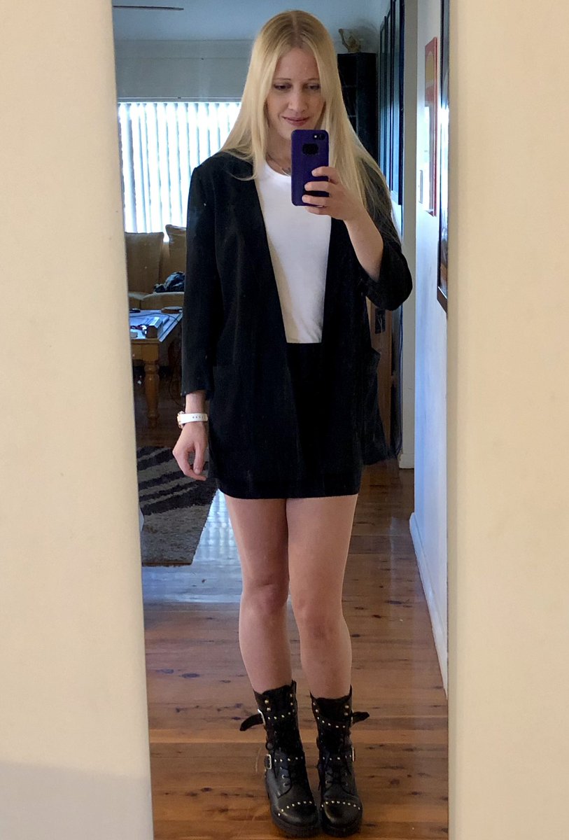short skirt and a jacket