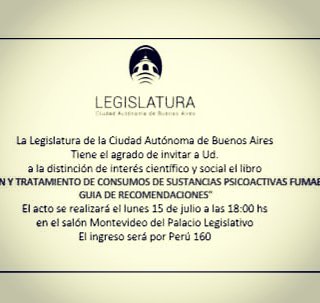 Llegó el día! Reconocimiento a Todo el equipo que trabajamos en la Guía de Sustancias Psicoactivas Fumables # Legislatura #Gracias !