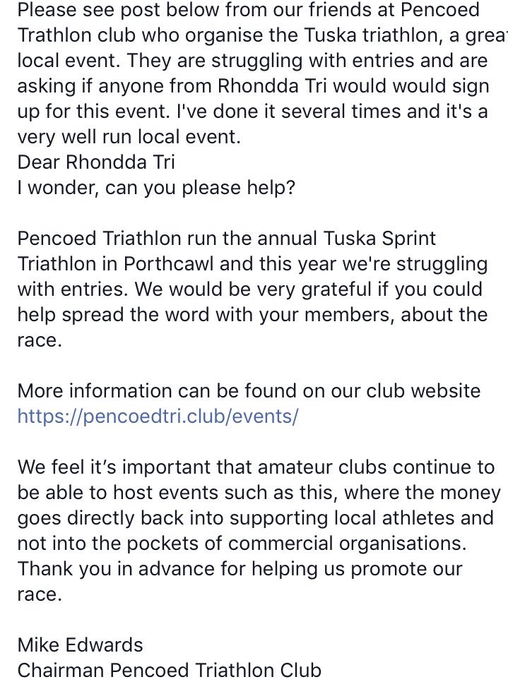 Rhondda triathlon tweet media