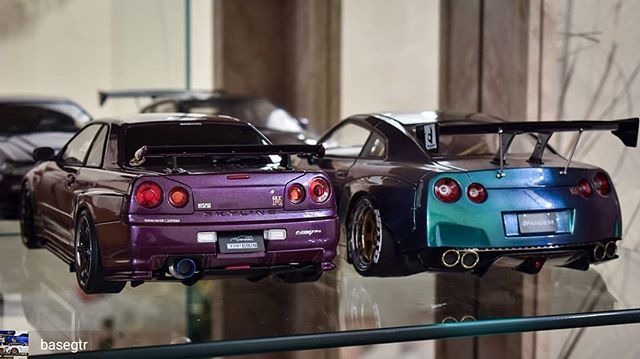 AToyZ_'s tweet image. Reposted from @basegtr -  Two wild GT-R's

#autoart #autoartmodel #autoartmodels#ignitionmodel#diecastcar#diecastcars#diecastmodels #diecastcustom #diecastcustoms #scalemodel #scalemodels#Ztune #scalemodelcar #118scale #scale118 #stanceworks #speedhunter… bit.ly/2jW5kZa
