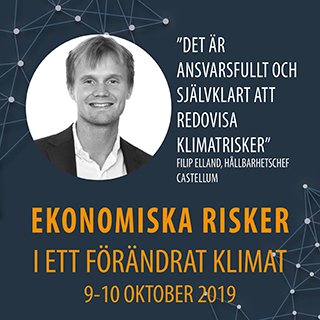 erfk2019's tweet photo. Dag 2 börjar konferensen med en fördjupning i TCFD-rekommendationerna av Rodney Irwin från World Business Council for Sustainable Development
Passet efter får vi exempel på hur rekommendationerna kan implementeras. Vi hör Filip Elland, VD på Castellum.
#ekonomi #klimat #finans https://t.co/cNBEGqZHQo