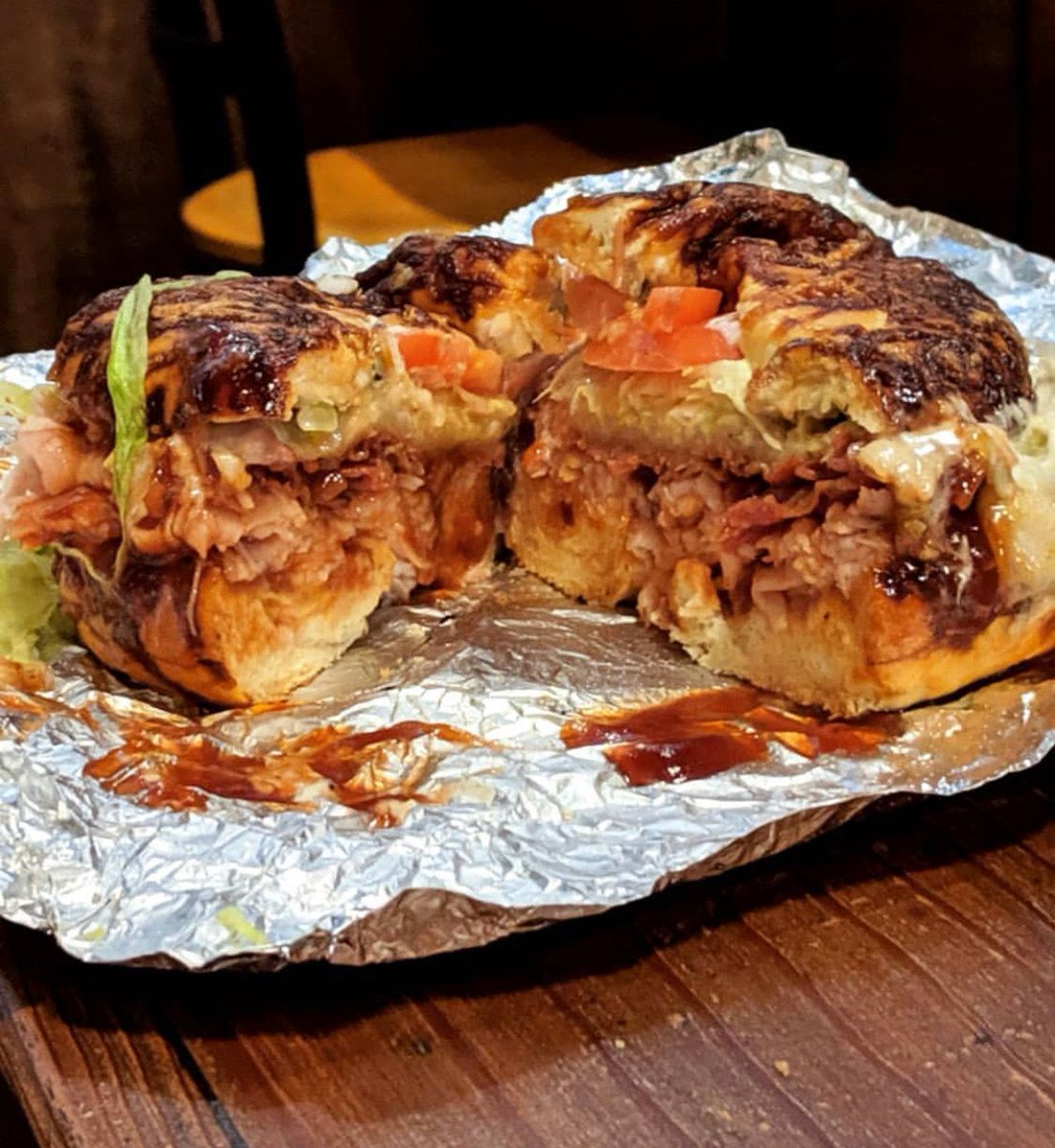 Hot mess or not, you can't argue that it isn't delicious! #sullyssteamers #bagelsandwich #yum #hotmess #deliciousfood