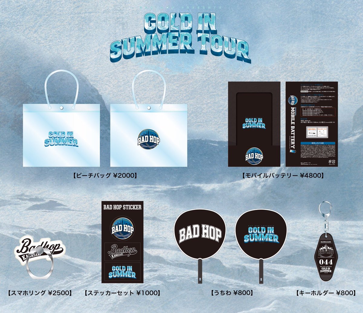 badhop グッズセット COLD IN SUMMER TOUR】 大好評だった