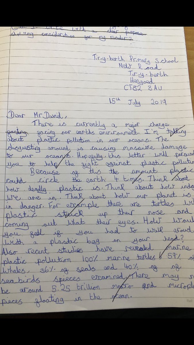 tybred2017's tweet photo. .@WayneDavid_MP Please find attached a letter from a Year Four pupil. https://t.co/3epeJH2KZu