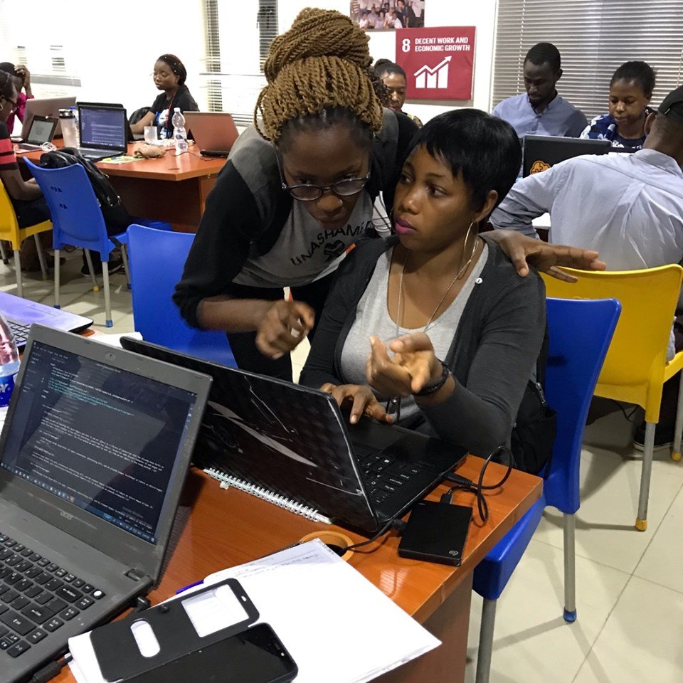 WAAW_Foundation's tweet image. This morning, participants continued JQuery 
#waawfoundation #shehacksafrica #codingbootcamps