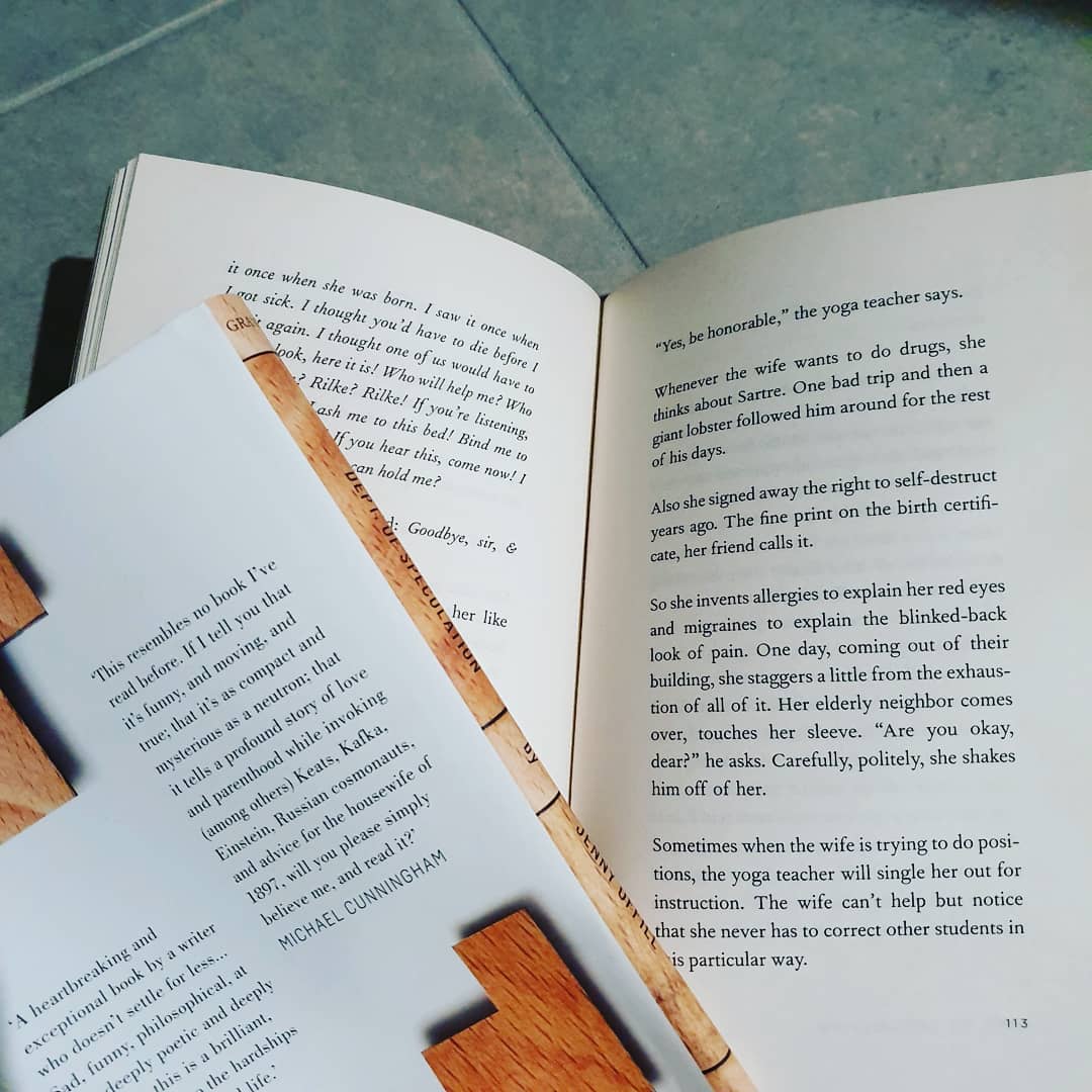 KBElijah1's tweet photo. #DeptOfSpeculation by #JennyOffill was a quick, but interesting #read. Told in single stream-of-consciousness paragraphs that have no seeming relevance to what comes before or after, this book changes from first person to third, and then back, yet somehow... it's all okay. #books https://t.co/sN9wgf2ZJF