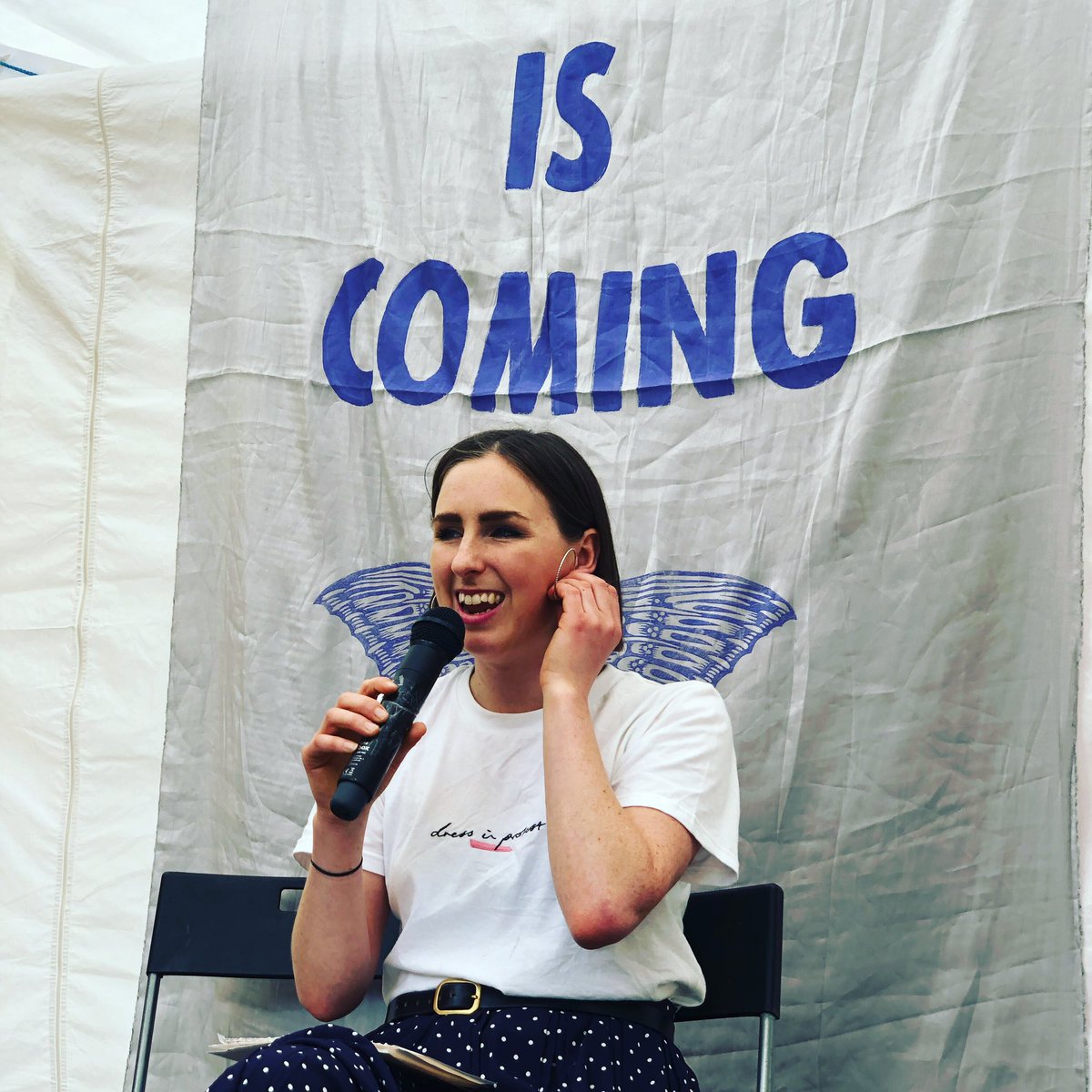 Nu co- founder and our East London community leader Ali doing an inspirational talk about combatting fast fashion and the power of the collective wardrobe. 💪💚
.
#SlowFashionDown
#SustainableFashion