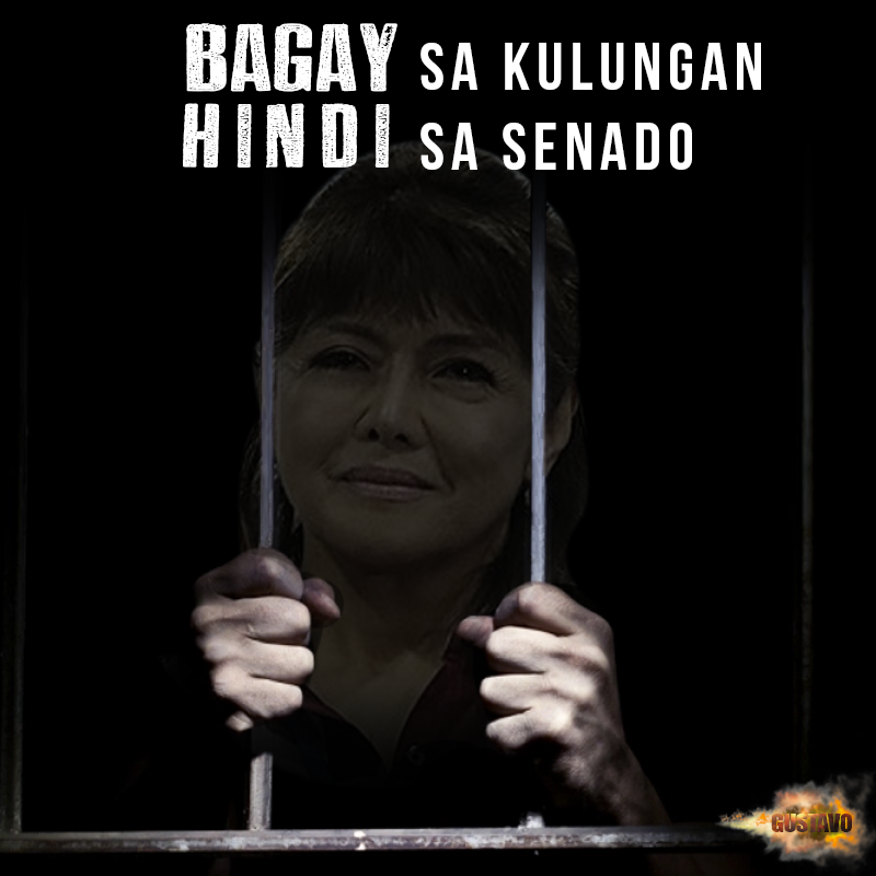 senyorgustav0's tweet photo. Ayon kay Imee, hindi raw siya bagay sa senado. Tama naman dahil sa kulungan nababagay ang isang MAGNANAKAW. https://t.co/5Bg3ZS1Zzf