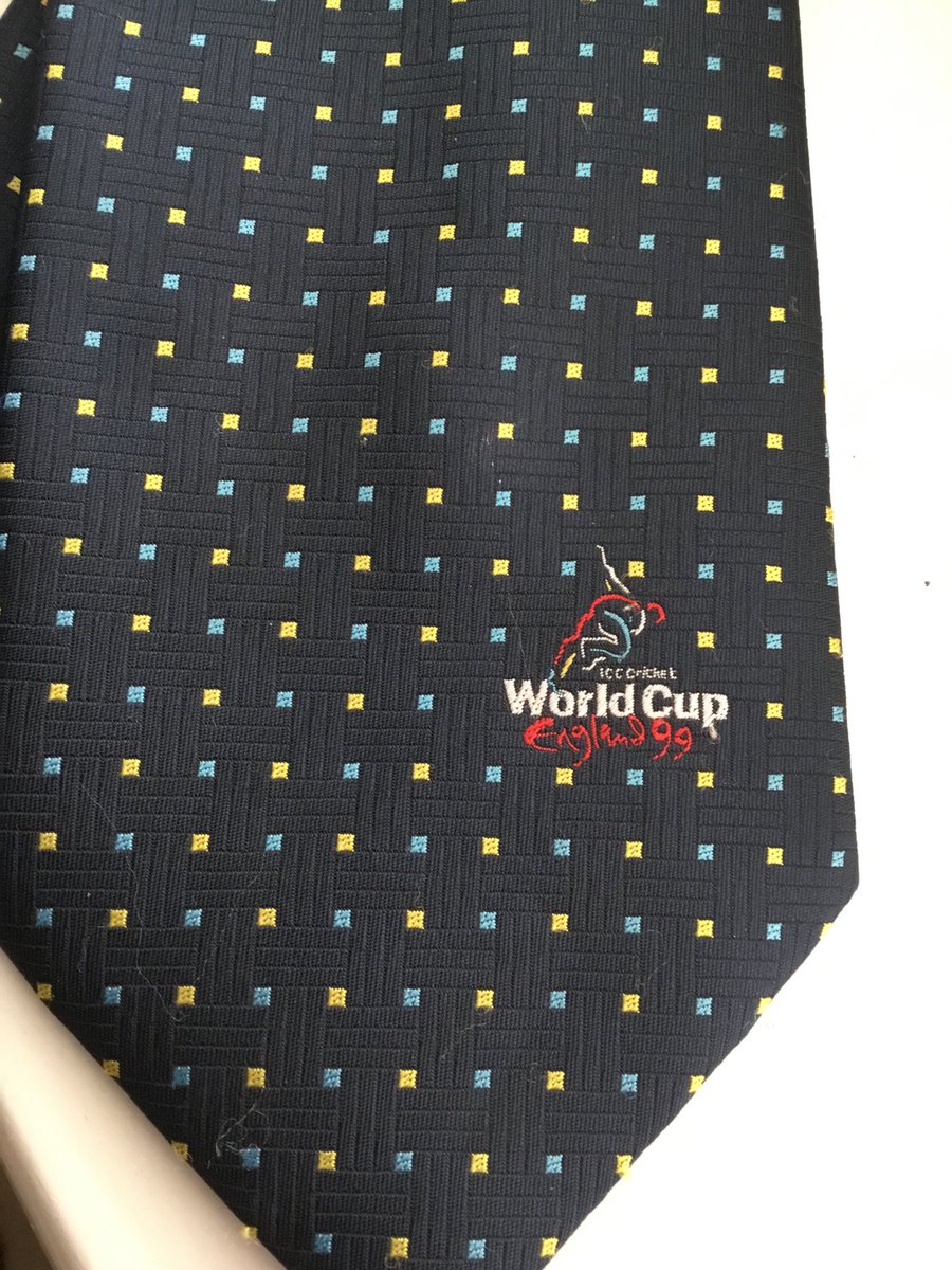 A good day to wear one of my ties I haven’t worn for a while #ICCWC2019 . I do like to get value out of my wardrobe.