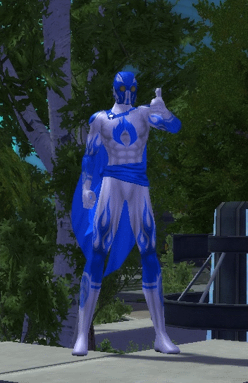 Pyropathic's tweet photo. Serge really outdid himself this time! Fresh off the ICON floor is my new heroic outfit! #NewClothes #Heroic #Invincible https://t.co/ug65SQ89C4