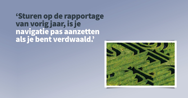 Vorig jaar was vorig jaar. Markten veranderen en kansen dienen zich net zo snel aan als bedreigingen. Wil je snel kunnen reageren op vandaag, dan moet je niet afhankelijk zijn van de data van gisteren. – Chris Maas, Fin4Finance fin4finance.nl