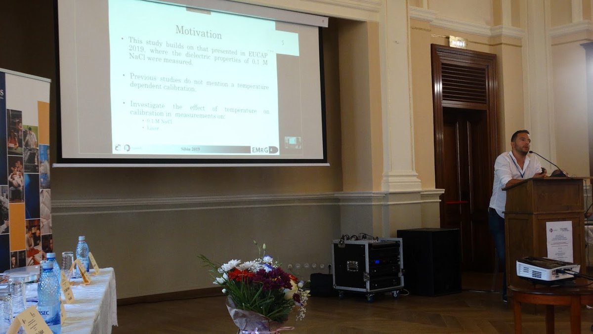 Julian Bonello's presentation on tissue dielectric properties during MyWave Sibiu Meeting.