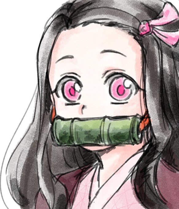 💙Sayo💙さんがTwitterに投稿した竈門禰豆子(鬼滅の刃)のイラスト。