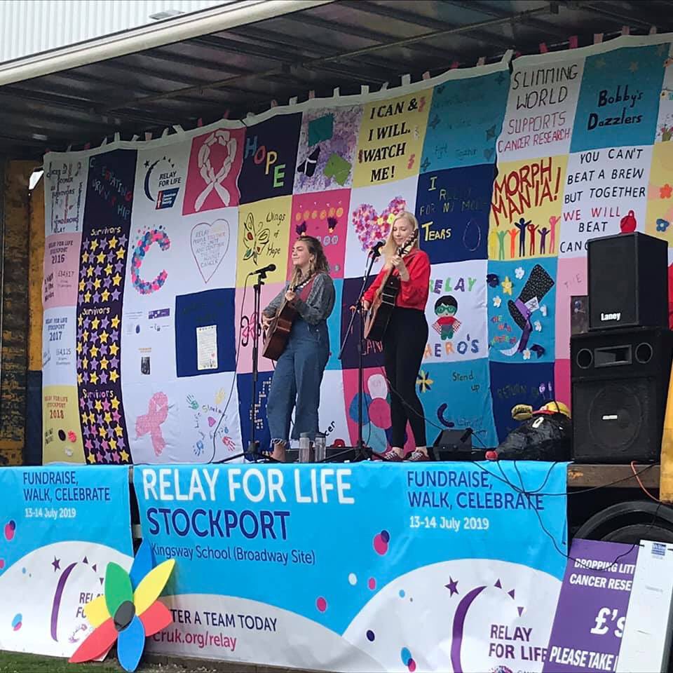 Great afternoon on Saturday supporting the <a href="/RelayForLife/">RelayForLife</a> fundraiser in Stockport! #music #acoustic #stockport #manchester