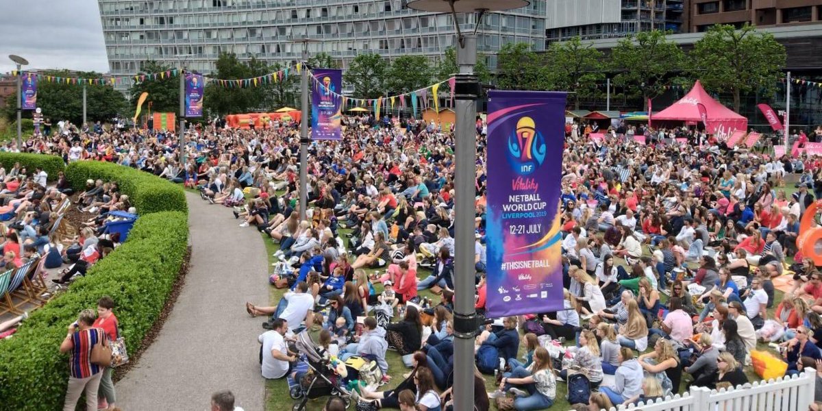 B2NLeeds's tweet photo. Just a fantastic few days working at the World Cup fan park. Back making netball happen in Leeds from today with Rothwell Leisure Centre Walking Netball to start the day 10-11am! #NetballWorldCup #netballneverstops #RosesRISING https://t.co/TBQmNmPmcS