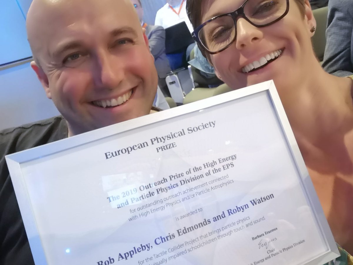 Very proud to win the <a href="/EuroPhysSoc/">European Physical Society (EPS)</a> high energy physics European prize for outeach! Thank you! <a href="/robappleby/">Rob Appleby</a> <a href="/Robynwatson76/">Robyn Watson</a> <a href="/CS_Edmonds/">Chris Edmonds</a> <a href="/STFC_Matters/">Science and Technology Facilities Council</a> <a href="/SciTecDaresbury/">Sci-Tech Daresbury</a> <a href="/DaresburyLab/">Daresbury Laboratory</a> <a href="/cockcroft_news/">Cockcroft Institute</a> <a href="/HEPPboardEPS/">EPS HEPP Board</a> <a href="/OfficialUoM/">The University of Manchester</a> <a href="/UoMSciEng/">UoM Science and Engineering</a> <a href="/livuniphysics/">University of Liverpool Physics</a> <a href="/IOP_HEPP/">IOPHEPP</a> <a href="/UoMNews/">The University of Manchester News</a>