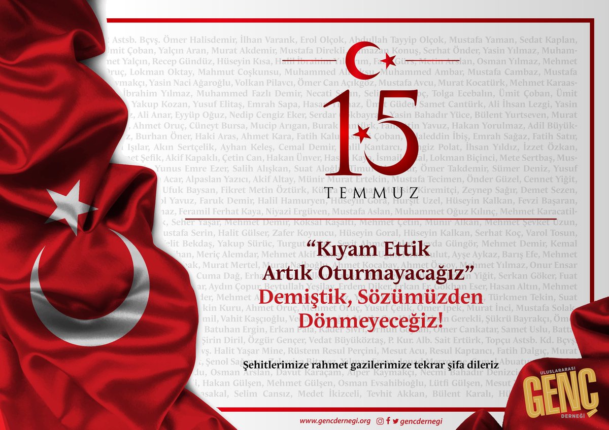O geceyi asla unutmayacağız! 
#15Temmuz2016 #unutmayacağız