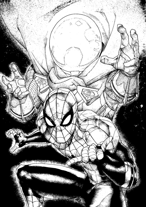 スパイダーマンとミステリオ、スキャンしました。 