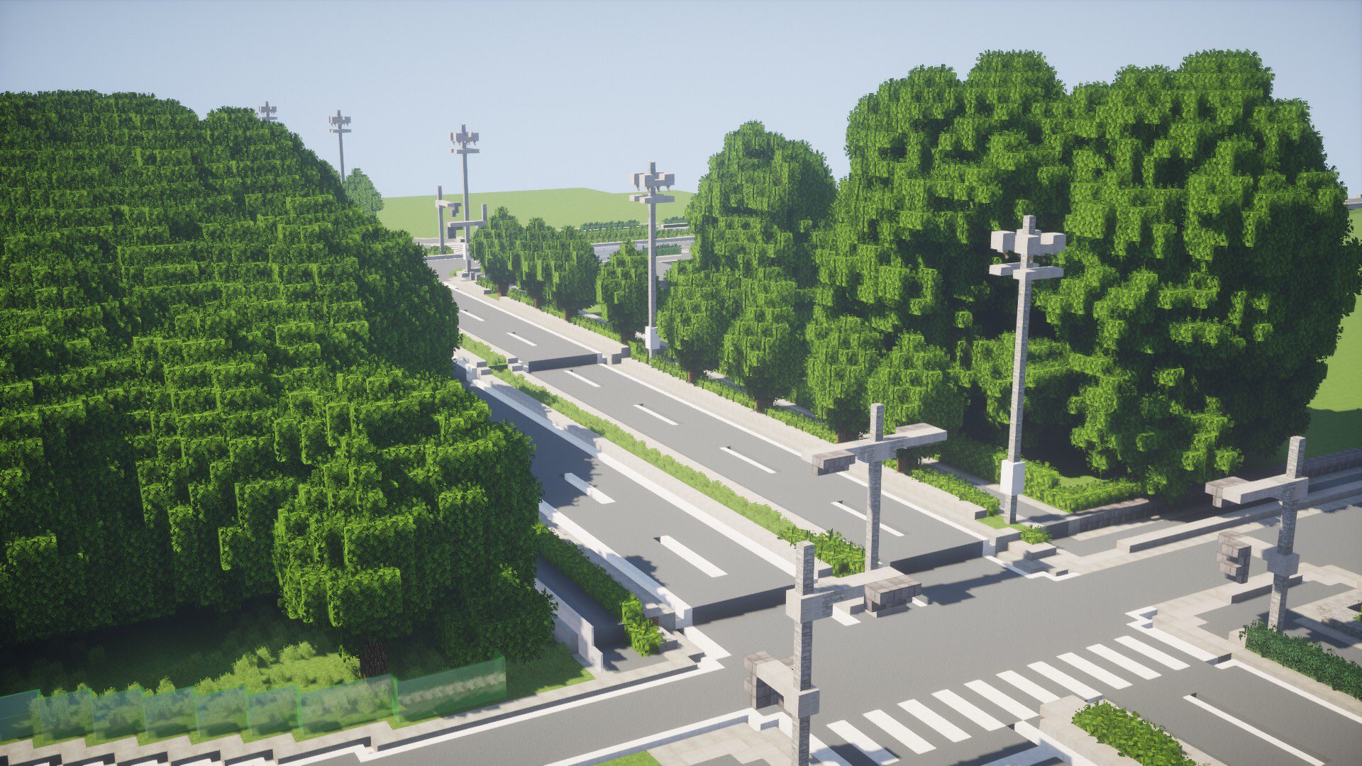 らうねん 郊外の道路 マインクラフト Minecraft建築コミュ Minecraft T Co Qhukoznoli Twitter