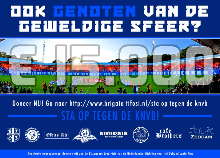 Collecte boete <a href="/KNVB/">KNVB</a>

Hoe mooi zou het zijn dat supporters de boete betalen! #samendran! 👊🏻 

Doneren: geef.nl/nl/actie/colle…

Actie wordt ondersteund door: 

Brigata Tifosi, SV Superboeren, D'RAN Neede, Winterswijk-SYL, Groep Didam &amp; Zeddam, Café Brothers en #OldiesDTC

#RT=👍🏻