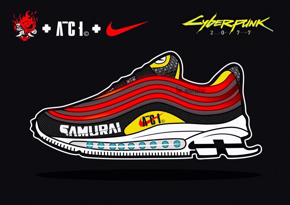 rescate Enemistarse Puno Yury Kokhnenko on Twitter: "Check out my friends concept Nike Air Max 97 x  CyberPunk: 2077 @Sneakerologue @SneakerNews @nicekicks @StreetNightLive  @HYPEBEAST @snkr_twitr @US_11 @kicksonfire https://t.co/TBburGZ7Hg" /  Twitter