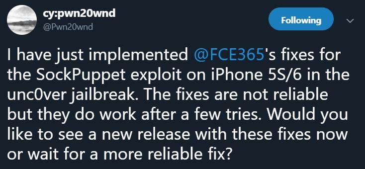 zJailbreakapp's tweet photo. Ohh Wooow😍😍
We need a more reliable one! @Pwn20wnd @FCE365
#iOS12 #iOS1231 #iOS122 #iOS #jailbreak #cydia #unc0ver https://t.co/aFpaRfcqWz