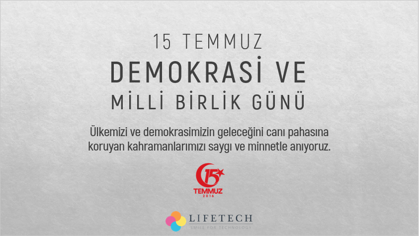 Demokrasi ve Milli Birlik Günü’nde, şehitlerimizi rahmetle anıyor, gazilerimize şükranlarımızı sunuyoruz.