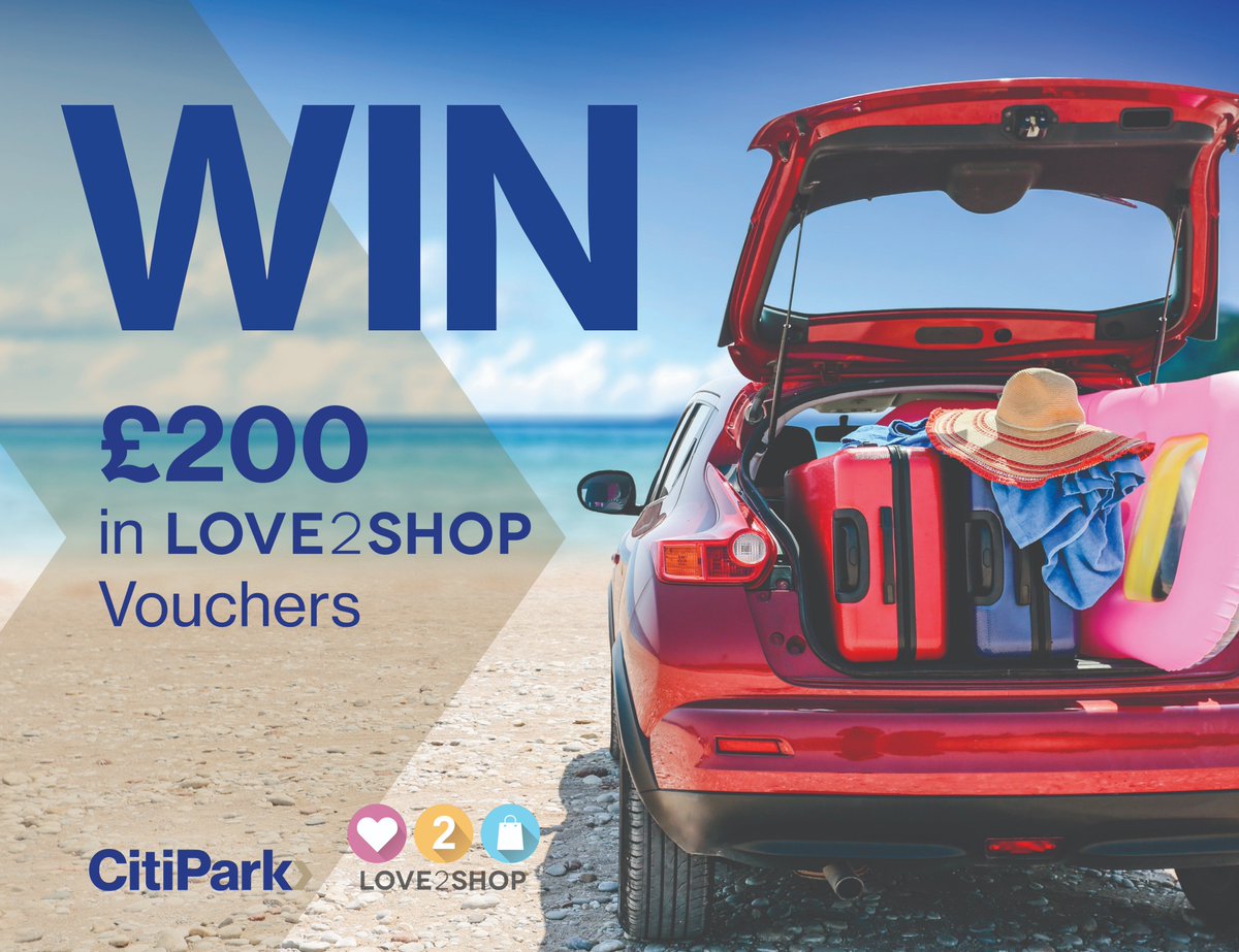 CitiParkUK's tweet photo. Start your summer holidays in style with a chance to #WIN a £200 @Love2Shop_UK voucher 🎉

To enter, simply like and retweet this post - and make sure you're following us @CitiParkUK! 

Terms and Conditions apply, visit https://t.co/hpzL84tqvk for more. https://t.co/5zcNtyRqDS
