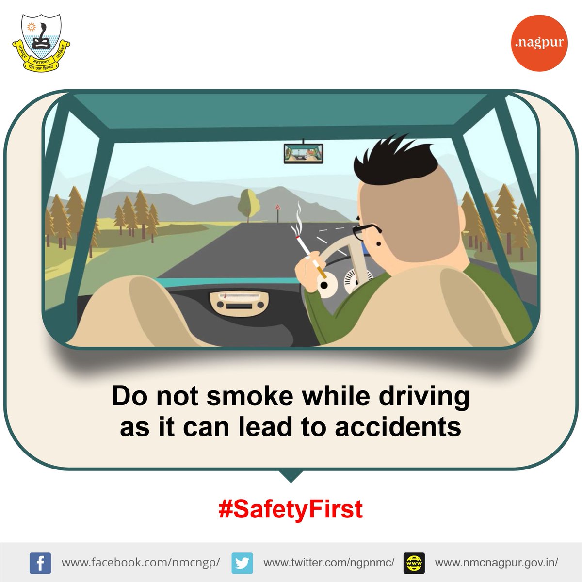 ngpnmc's tweet photo. Smoking is injurious to health. It is even more injurious while driving. Doing multiple things at a time can be distracting. Do not smoke while driving.
#SafelyFirst #SmokingKills #NMC https://t.co/oIttpwoXST