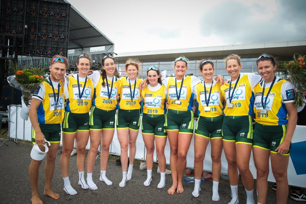 _776BC's tweet image. Finishing this weekend with 5 Gold, 3 Silver and 1 Bronze, the Australian Team has claimed the top spot on the medal tally once again. 

We congratulate the athletes on their inspiring performances.

#776BC #RowingAustralia #PartnersInPerformance.
📷Copyright Rowing Australia