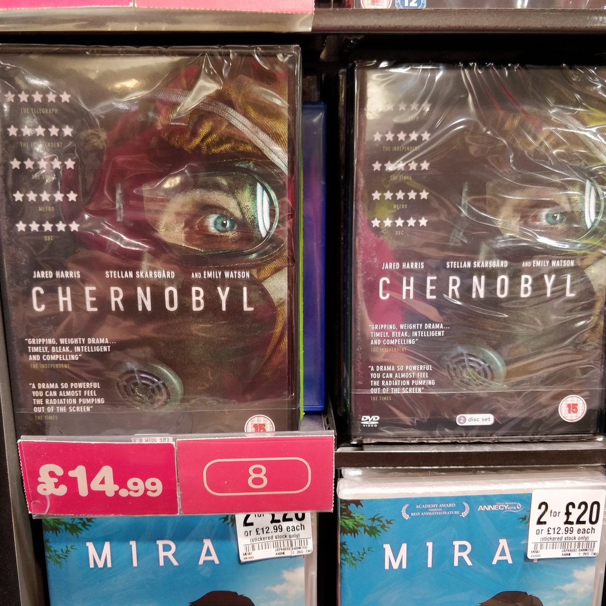 hmvCarlisle's tweet photo. Our store's staff pick and major recommendation!!! Chernobyl is incredible and the highest rated TV series on IMDB . Out today £14.99 @IMDb @hmvtweets #ChernobylHBO #chernobylfinal https://t.co/PANAFk3RgZ