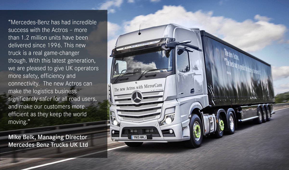 MertruxLtd's tweet image. 📢 The new Mercedes-Benz #Actros: Improved safety, efficiency and connectivity for UK operators 📢

Read the full story 👉 bit.ly/newActrosUKPR

Find out more about the new Actros 💡 bit.ly/New-Actros-info

#newActros #everyonetalks #onedelivers @MercedesTruckUK
