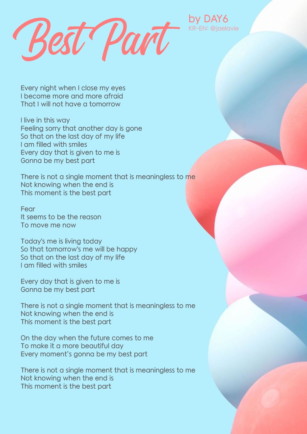 on X: DAY6 <The Book of Us : Gravity > English Lyrics; 05. 포장