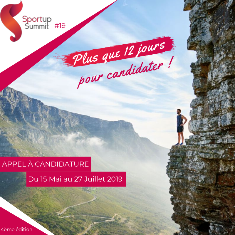 SportupSummit's tweet photo. ⚠️12 JOURS ⚠️

Porteurs de projet, jeunes startupers, chefs d'entreprise en développement c'est le temps qu'il vous reste pour ENVOYER VOS CANDIDATURES ⏳

N'attendez plus et envoyez votre candidature pour participer à l'aventure #Sportup19 ⚡️

À VOS MARQUES, PRÊT, CANDIDATEZ! ⚡️ https://t.co/e93HqdaHqw