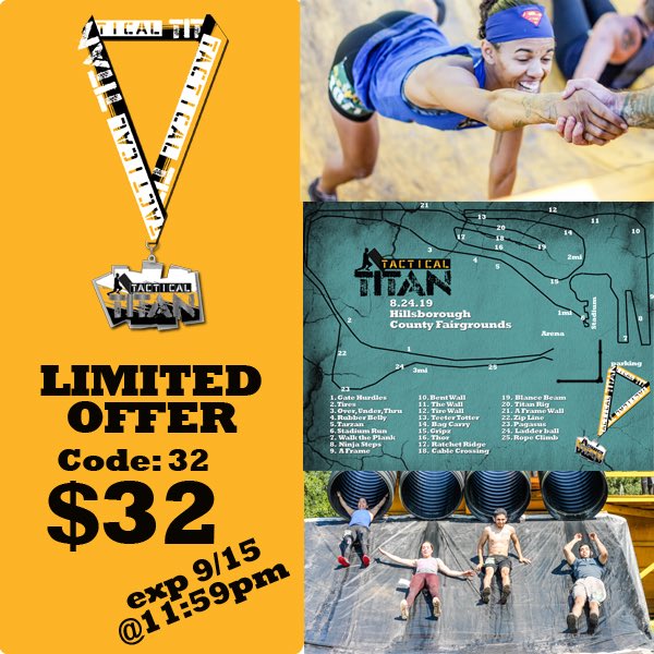 TitanRuns's tweet photo. OFFER ENDS TONIGHT at 11:59pm
Code: 32 for $32. (plus ins, and process fees)
https://t.co/HMV005LT5H
#Titanup #MudTitan #Tacticaltitan #titanruns #ocr #fitness #crossfit #trailrunning #obstaclecourse #workout #running #ocrunited #mudrun #fitfam #instafit #crunchhillsborough https://t.co/5urRRHkfsN
