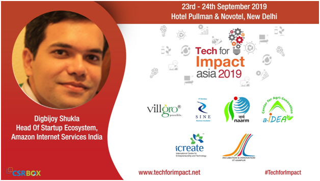 ThisIsSwetaa's tweet photo. Mr. Digbijoy Shukla, Head of Startup Ecosystem, Amazon Internet Services India, will be joining us  as a speaker for the Tech for Impact Asia 2019 summit. Visit https://t.co/PrSGXCcwGo
#techforimpact #techforgood #datafordevelopment #SDGs https://t.co/SuMr4Vw5fM