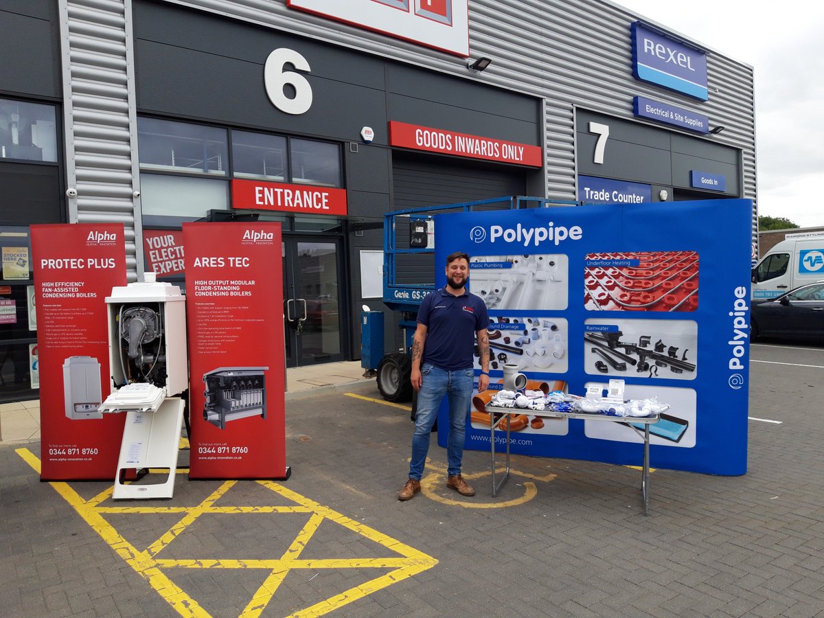 PolypipeTrade's tweet photo. Area Sales Manager Tom Wilkin is set up and good to go at the @HPS_Sevenoaks BBQ today - there are plenty of burgers and sausages to go around but still waiting on a bit more sun! Pop by to chat to Tom and get your hands on our traps or ask Tom about #MissionMax! #Merchants https://t.co/bpTQHVkUQE