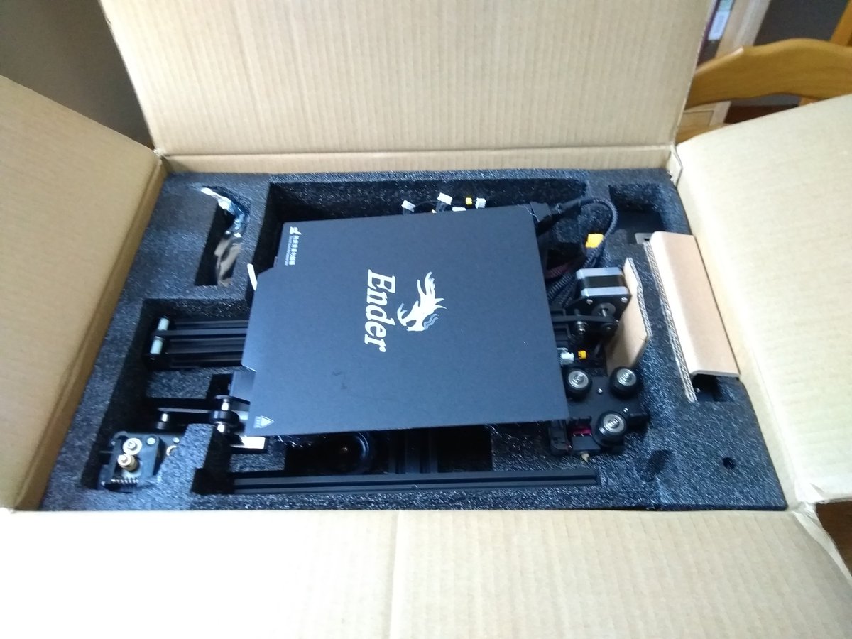 jenny_molloy's tweet photo. The price of 3D printers has dropped low enough that I made the leap and got my own for open science hardware stuff. £250, up and running in just over an hour. Very impressed with it so far! Preloaded test looks good, next up printing something useful. https://t.co/QfelWDqQGN