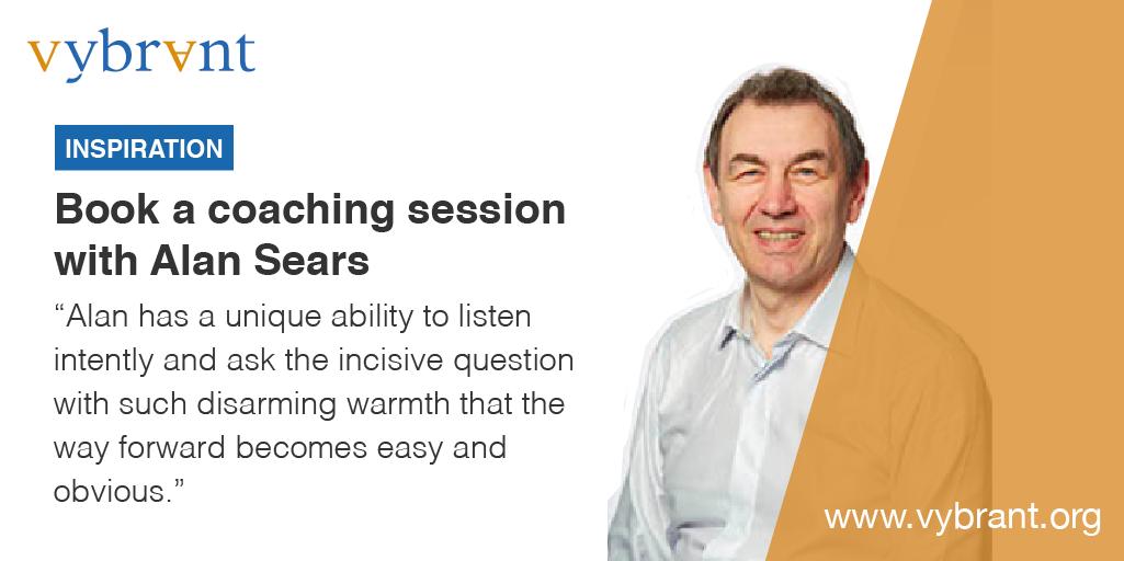 You can book a coaching call straight into <a href="/alanjsears/">Alan J Sears</a> diary at any time and at no cost. 

Few organisational consultants and coaches have worked on such a wide range of challenges in so many industries and geographies.

vybrant.org/booking-a-call…

#businesscoach