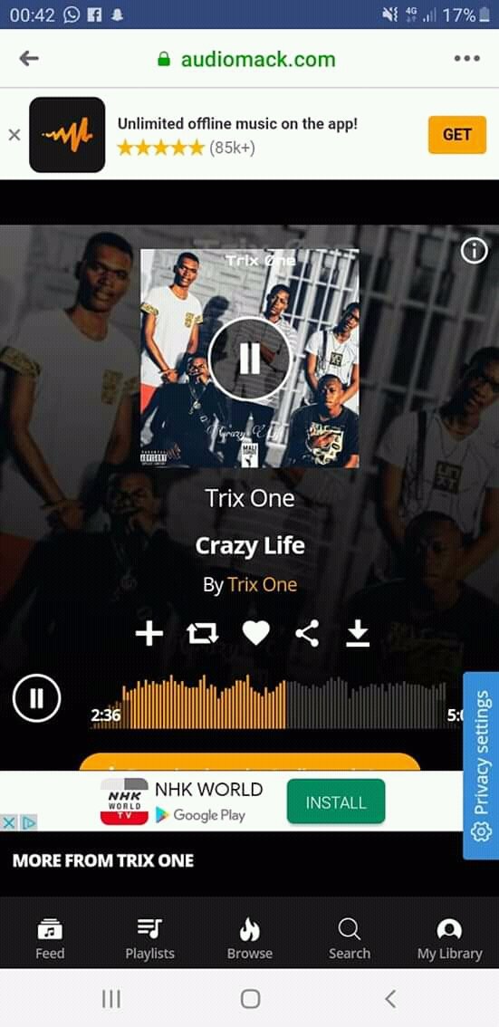 CesarSm11422607's tweet photo. A présent vous pouvez écouté les sons du groupe Trix One sur les plateformes de musique en cliquant sur les liens ci dessous :  
1-https://t.co/YZysGb4qUM

2-https://t.co/PuivGi4Kf4

3-https://t.co/o26yHfqxh3

Un max de partage, d'écoute et de soutien la famille 💪🔥 https://t.co/XUW8KOmibH