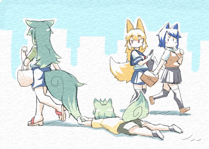 矢凪さん(@oboro_day)のご夫婦の買い物姿と、
八代羽さん(@Y_hukka)とこのヤコさんとうちの子ねここ。

おもちゃ買ってもらえなかったみたい。 