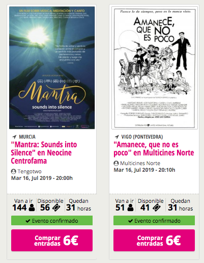 Mañana nos vamos a Murcia y Vigo con <a href="/mantramovie/">Mantra Movie</a> y "Amanece que no es poco"

🎟 Compra tus entradas hasta completar aforo ➡ screen.ly/eventos/

#FelizLunes #cinebajodemanda
