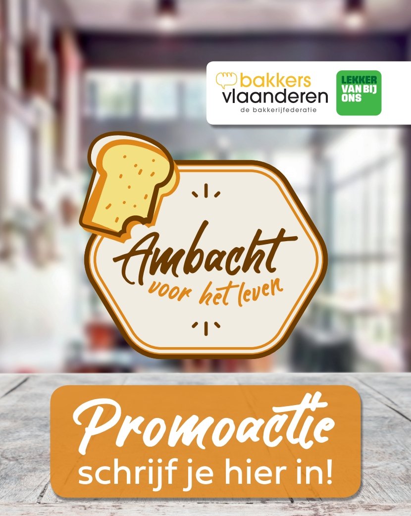 Bakkers Vlaanderen neemt het initiatief om in 2019 van 30/9 tot 6/10 de week van de ambachtelijke bakker te lanceren.

Nog niet ingeschreven? Geen paniek, dit kan tot 20 augustus via de link
ambachtvoorhetleven.be