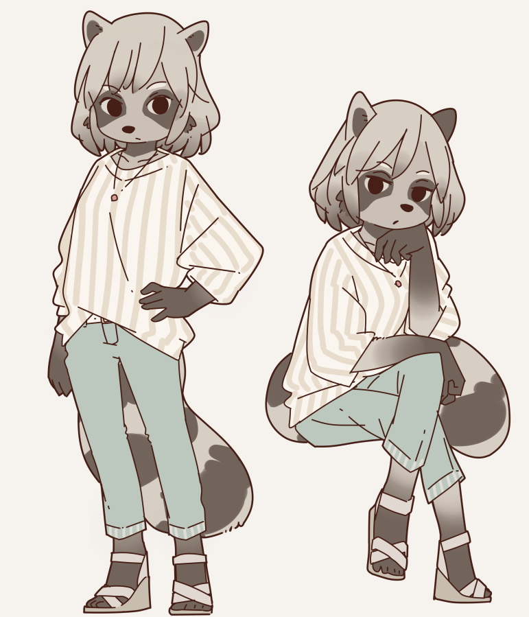 Raccoon senpai who likes to keep clean 