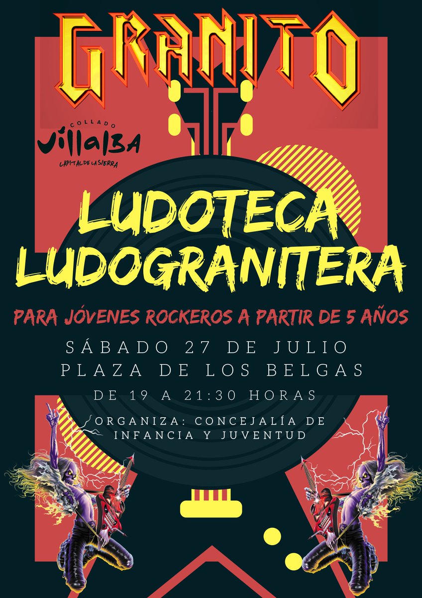 #granitorock2019 Este año en <a href="/granitorock/">Granitorock</a>  tendremos una ludoteca Granitera  de 19 a 21:30 horas, para los padres que venís con vuestros hijos al Festival. #ludogranitera