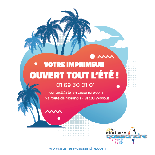 AteliersCassan1's tweet photo. Hello les Cassanders ! C'est déjà les vacances ☀️🌴 ?
Pas de panique, les Ateliers Cassandre restent ouvert tout l'été pour assurer vos commandes.
Bonnes vacances et surtout, restez connectés📱 !
#Impression #Impressiongrandformat #communication #events #EventPlanner #Paris https://t.co/1WxSyBOJ50